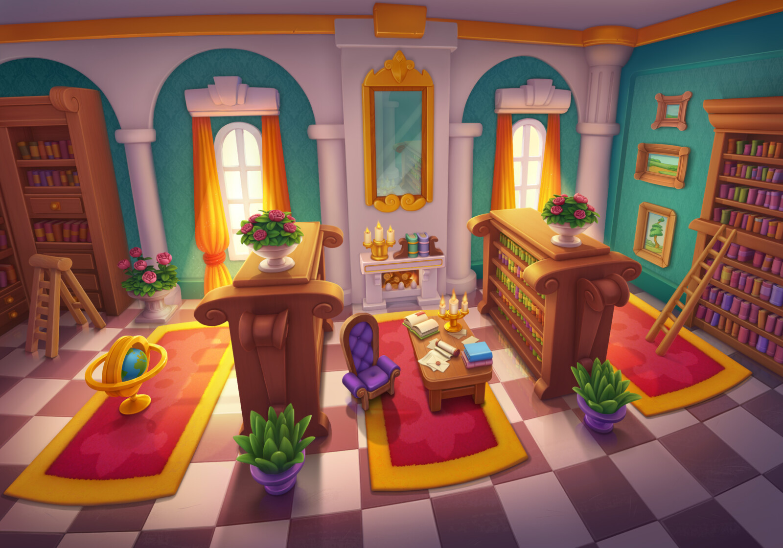 3d library concept art 2d concept artist jobs 2d concept artist environment outsource service studio art for games royal match