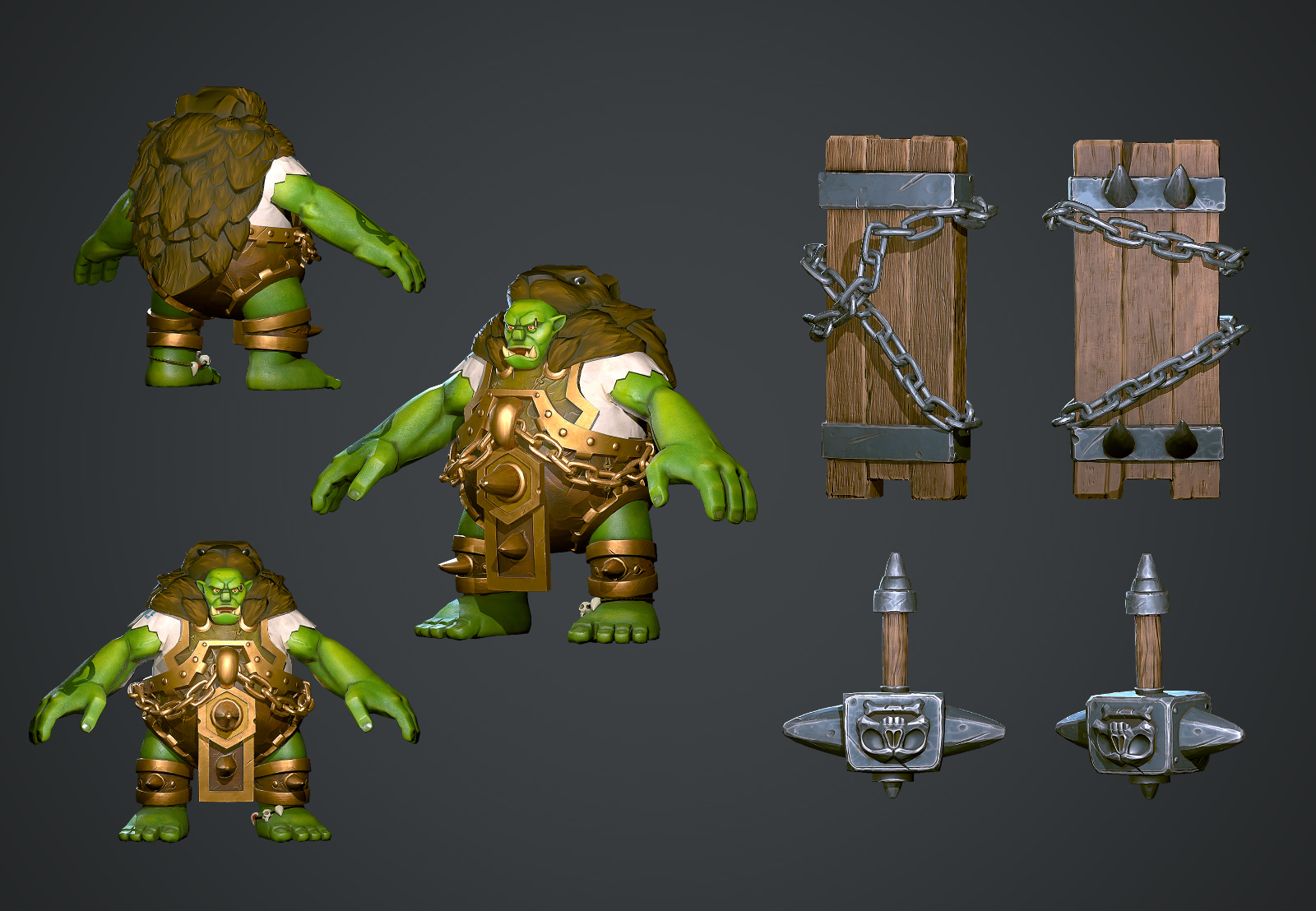 3d model orc for games game outsourcing art for games 2d artist modelers texturing