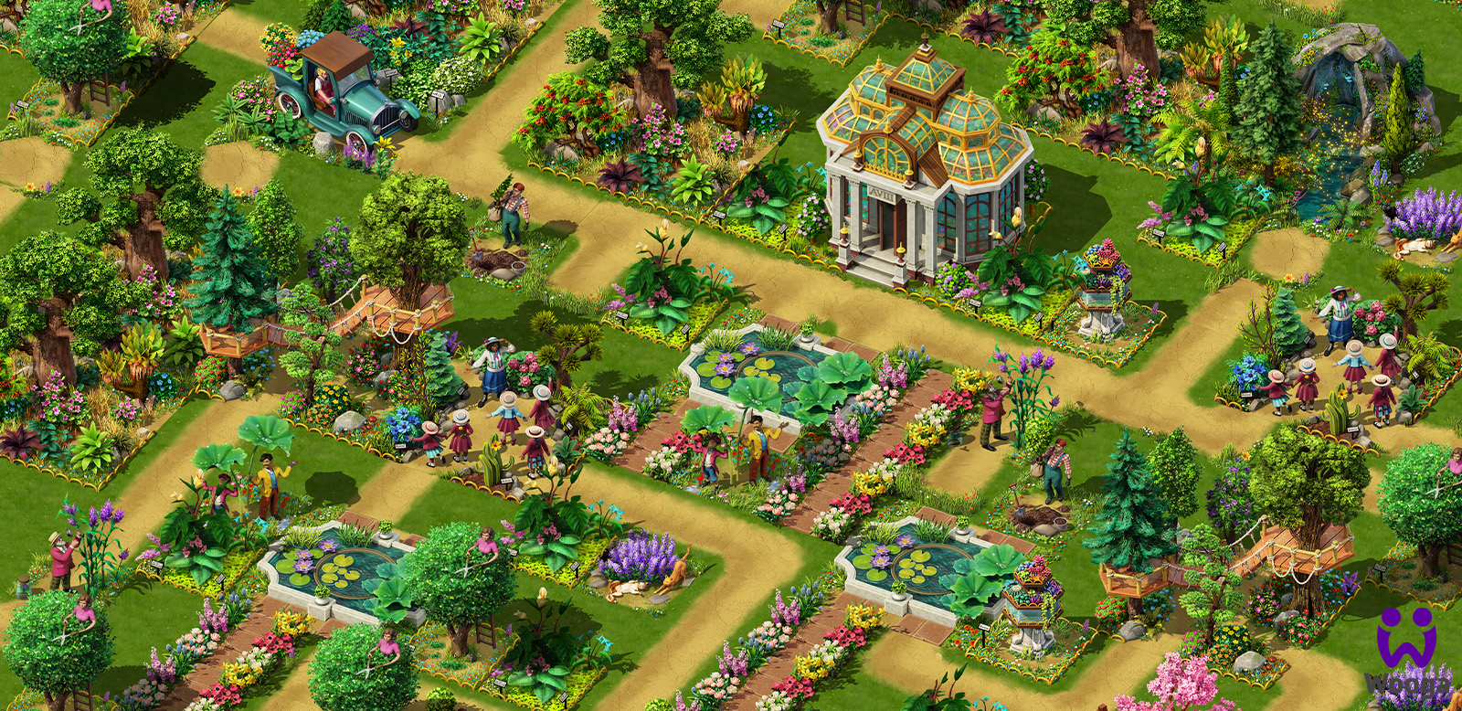 Botanical garden 3d trees wooga assets props objects modeling