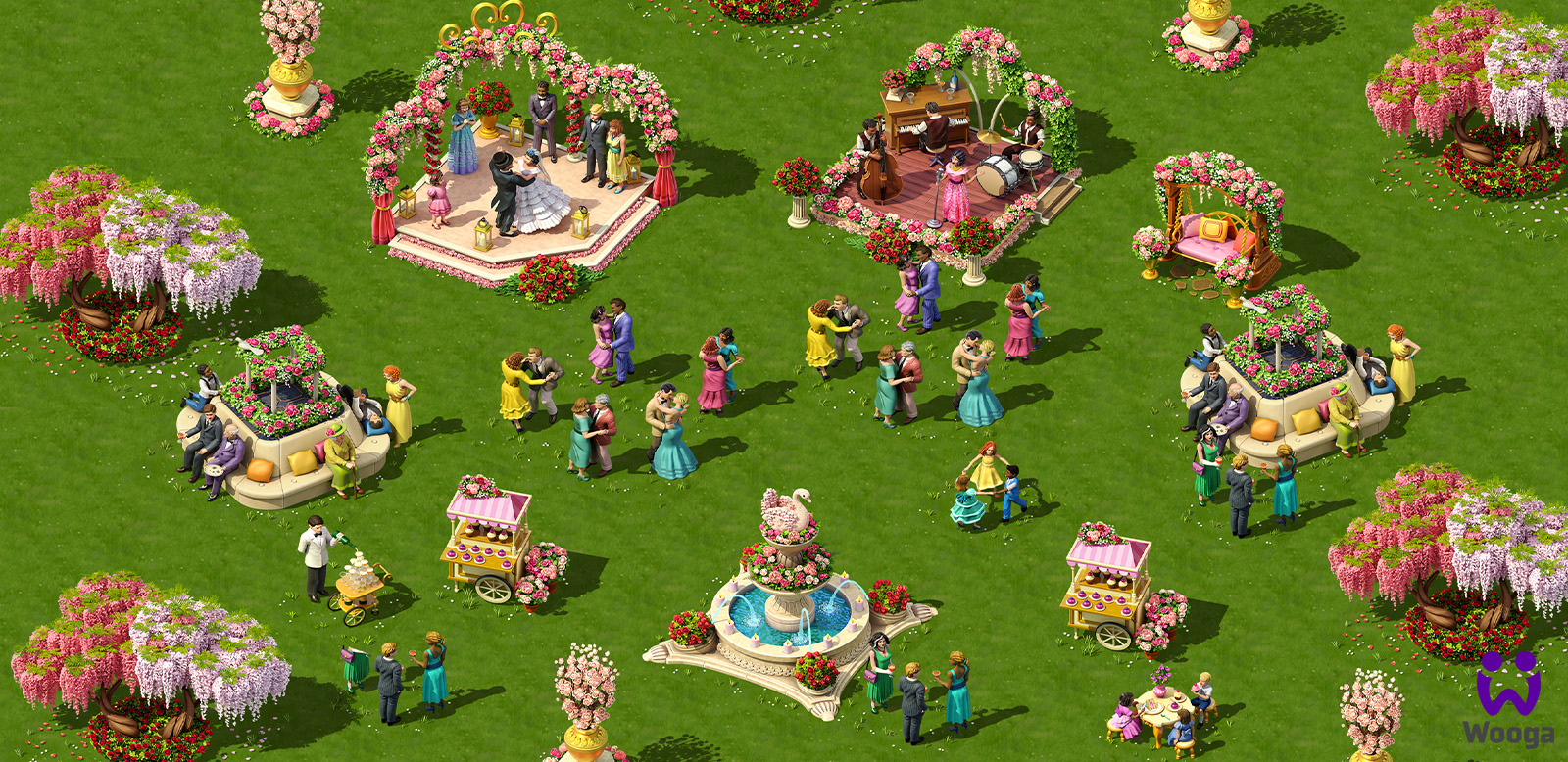 Wooga wedding ceremony 3d art props assets outsource