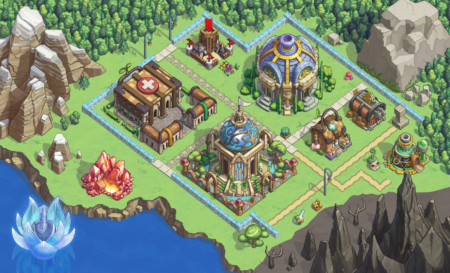 2D Mobile Art Strategy Game illustration