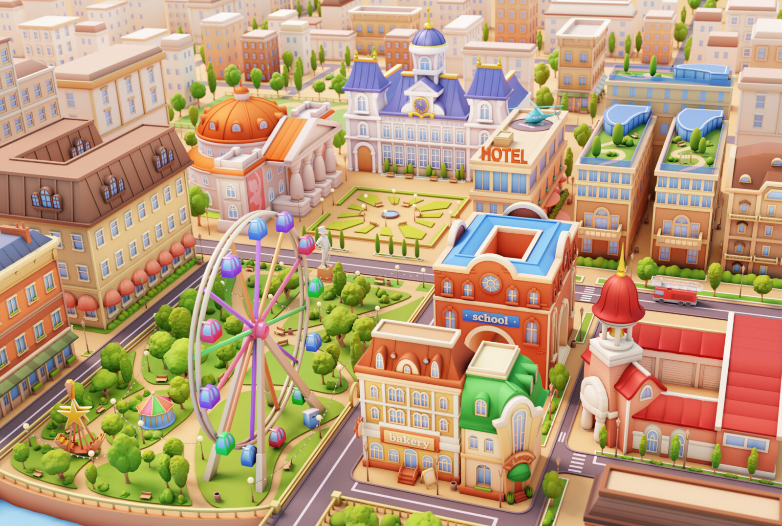 best_monopoly_game_3d_game_art_studio_monopoly_game_art_3d_art_projects_video_game_art_styles_3d_final_render