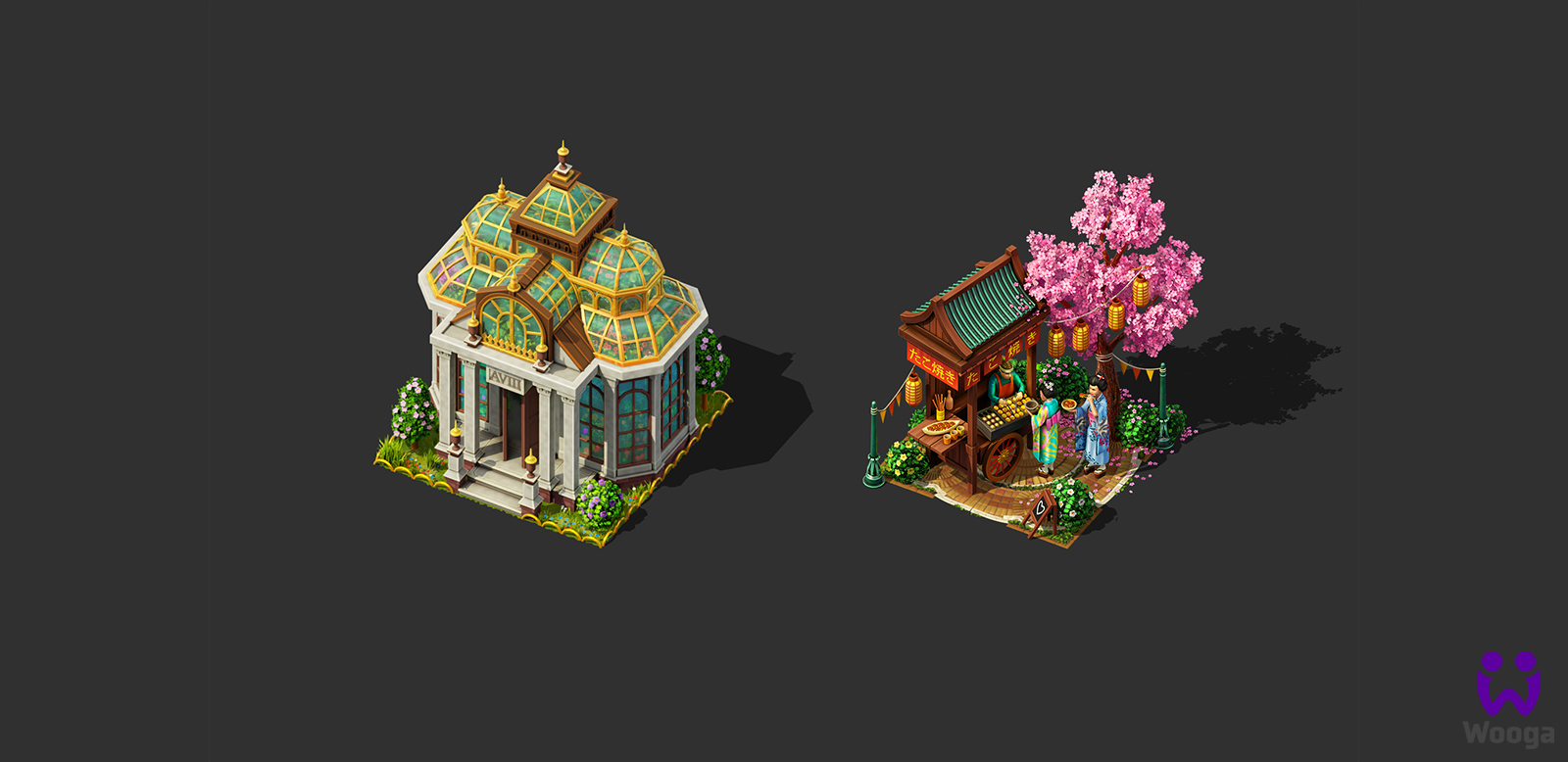 Wooga wedding ceremony 3d art props assets outsource