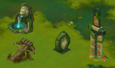 Chibi Island nexters arcade mmorg rpg action mobile games Island Questaway animation 2d spine outsourcing studio animatof for hire 2d animation making fountain arbalet sword